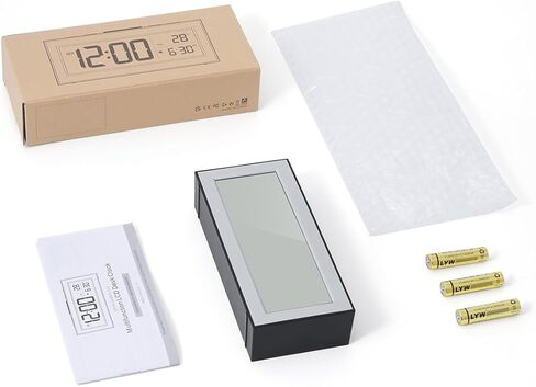 منبه يعمل بالبطارية، منبه للسفر مع شاشة LCD، 12/24 ساعة، غفوة 5 دقائق، ساعة بجانب السرير مع وظيفة التعتيم التلقائي ووضع العمل، مناسبة لغرفة النوم والمكتب والسفر in Kuwait