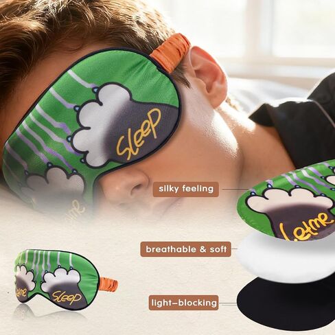 Sleep Masks, 3 Packs Silky Satin Eye Masks for Sleeping,Effective Light Blocking Blindfold for Men Women, Cute Cat Paw Design, with No-Pressure Elastic Strap in Saudi Arabia