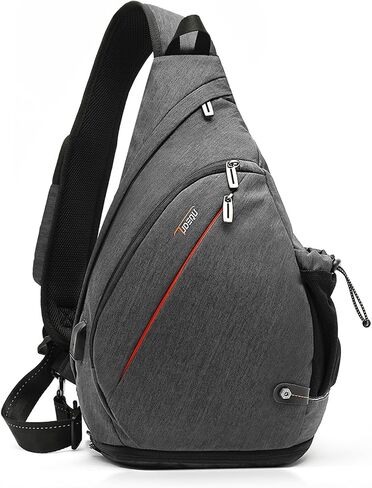 TUDEQU Sling Backpack,8 Pockets One Strap Backpack for Men Large Sling Bag,19L Single Strap Backpack for Men in Saudi Arabia