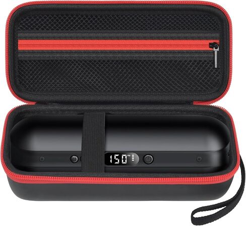 Tire Inflator Air Compressor Case, Compatible with ILTIDE/for Hafuloky/for Woowind/for Prilotte/for Litmustes Car/Bike/Motorcycle/Ball Portable Pump, Electric Inflation Storage Holder - Bag Only-Black in Kuwait