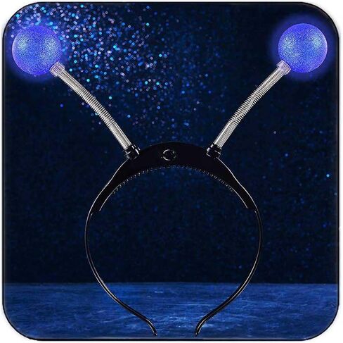 DRESBE Light Up Alien Antenna Headband LED Space Headbands Glow Party Hair Accessories للنساء in Kuwait