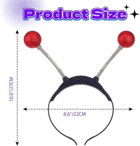 DRESBE Light Up Alien Antenna Headband LED Space Headbands Glow Party Hair Accessories للنساء in Kuwait