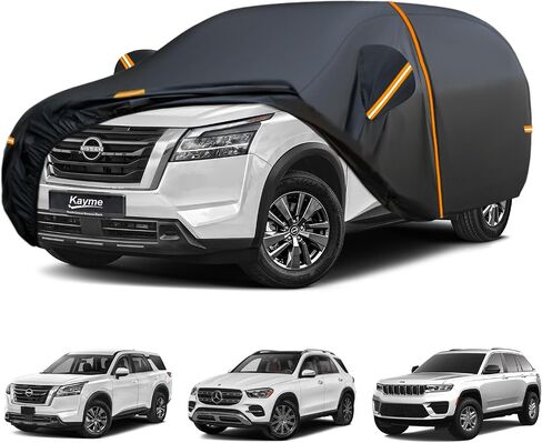 Kayme SUV Car Cover Custom Fit for Nissan Pathfinder,Mercedes Benz GLE 350 400 450 43,Jeep Grand Cherokee,Outdoor Waterproof All Weather Full Exterior Cover Rain Sun Protector, Windproof Upgraded. in Saudi Arabia