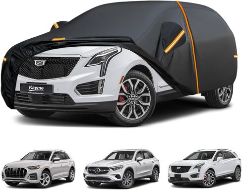 Kayme SUV Car Cover Custom Fit for Nissan Pathfinder,Mercedes Benz GLE 350 400 450 43,Jeep Grand Cherokee,Outdoor Waterproof All Weather Full Exterior Cover Rain Sun Protector, Windproof Upgraded. in Saudi Arabia
