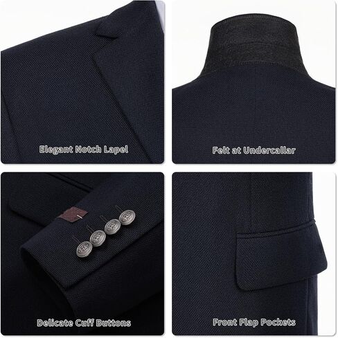 Men's Classic Fit Blazer Sport Coat 2 Button Lightweight Stretch Suit Jacket for Business & Daily in Kuwait