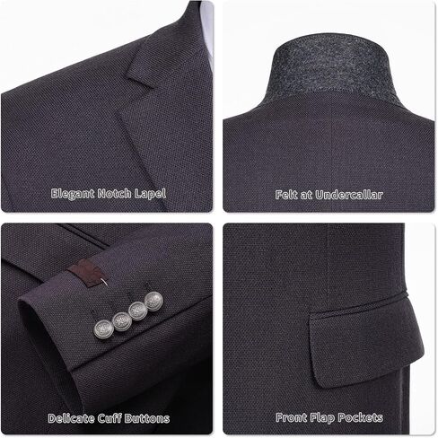 Men's Classic Fit Blazer Sport Coat 2 Button Lightweight Stretch Suit Jacket for Business & Daily in Kuwait