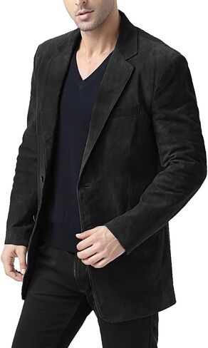 BGSD Men Cliff 2-Button Suede Leather Blazer Sport Coat Jacket (Also available in Big and Tall and Short) in Saudi Arabia