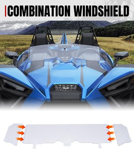 A & UTV PRO Durable Hard-Coated PC Front Windshield for Polaris Slingshot S SL SLR R LE GT 2015-2024, Scratch-Resistant Front Wind Deflector for Polaris Slingshot Accessories, OEM #2882154 in Saudi Arabia
