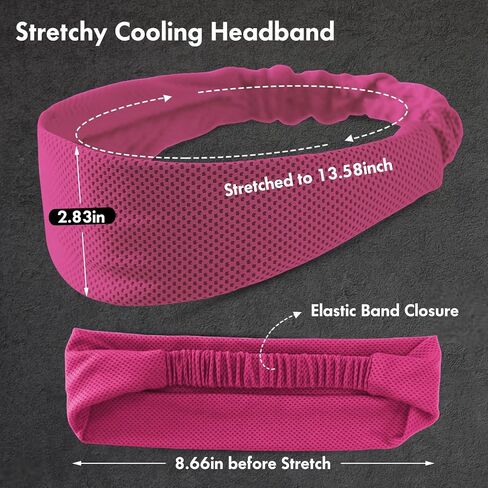 5 قطع من عصابات رأس التبريد، عصابات رأس تبريد قابلة للتمدد، عصابات رأس رياضية ماصة للرطوبة للنساء والرجال أثناء التمارين واليوجا والجري وركوب الدراجات in Kuwait
