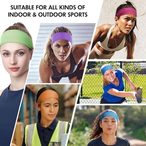 5 قطع من عصابات رأس التبريد، عصابات رأس تبريد قابلة للتمدد، عصابات رأس رياضية ماصة للرطوبة للنساء والرجال أثناء التمارين واليوجا والجري وركوب الدراجات in Kuwait