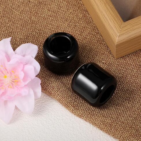 24 Pcs Black 0.7 Inch Diameter Ceramic Chime Ritual Spell Candle Holders, Great for Casting Chimes, Meditation, Rituals, Spells, Vigil, Witchcraft, Wiccan Supplies in Saudi Arabia