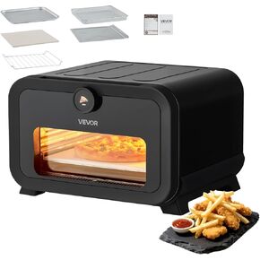 بيتزا بيتزا فرن كونترتوب 14 "طبقة سطح السفينة مزدوجة 110 فولت 1800W من الفولاذ المقاوم للصدأ ، الفضة in Kuwait