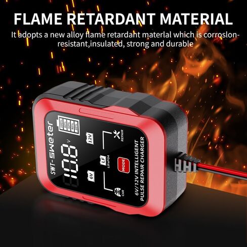 1.5A 6V/12V Smart Battery Charger – Automatic Maintainer, Trickle Charger & Desulfator with Overcharge Protection & Temperature Compensation – for Lead-Acid Batteries in Saudi Arabia