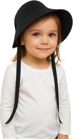 Nicky Bigs Novelties Child Pilgrim Bonnet Hat Colonial Handmaid Felt Hat for Girls Thanksgiving Halloween School Play Costume in Saudi Arabia
