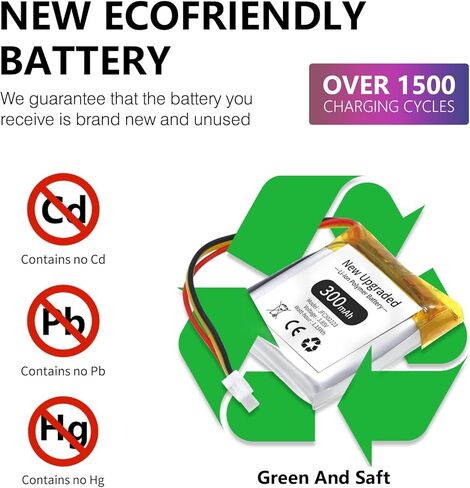 [ترقية 2025] بطارية JFC302223 بقدرة 300 مللي أمبير في الساعة لأجهزة التحكم عن بعد Viper Python Clifford - استبدال عالي السعة لـ 3706V، 3806V، 4606V، 5606V، 5706V، 7941X، 7756X، 7756V، 3706، 4706 والمزيد من المفاتيح الرئيسية in Kuwait