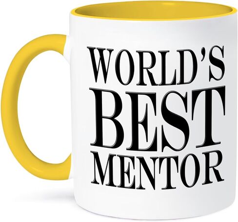 كوب 3dRose Worlds Best Mentor بلونين، 11 أونصة، أسود in Saudi Arabia