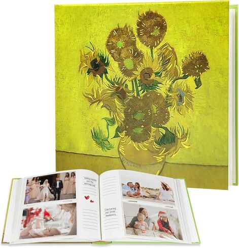 The Starry Night Photo Album 4x6 with Writing Space 200 Pockets - Van Gogh,Wedding Guest Book, Memory Book Gift for Bridal Shower, Anniversary - Kuword in Kuwait