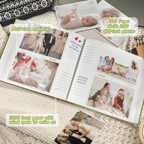 The Starry Night Photo Album 4x6 with Writing Space 200 Pockets - Van Gogh,Wedding Guest Book, Memory Book Gift for Bridal Shower, Anniversary - Kuword in Kuwait