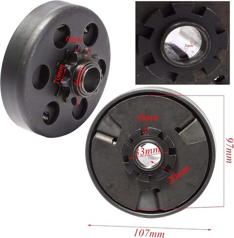 Centrifugal Clutch for 10T 420 Chain 20mm Flat Axle 210cc 168F/170F Engine in Saudi Arabia