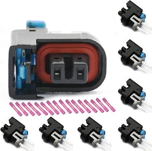8 Pcs Gas Fuel Injectors Connector Wiring Harness Pigtail Plug Wire Compatible with Chevy Tahoe Express Suburban Silverado V8 4.8L/5.3L/6.0L 2000-2006 Replaces# 17113553 in Saudi Arabia