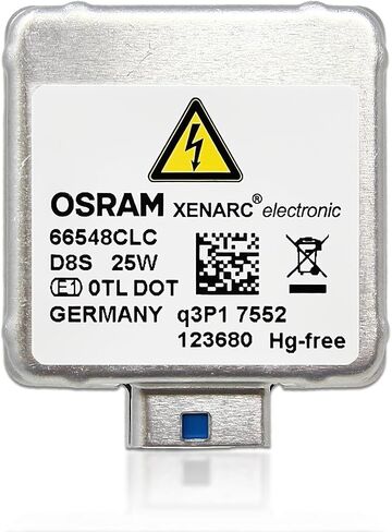 مصابيح OSRAM D8S OEM الكلاسيكية Xenarc HID زينون للمصابيح الأمامية 66548CLC 25W 4500K مع وسادات كحول DAMA | عبوة من 2 in Saudi Arabia
