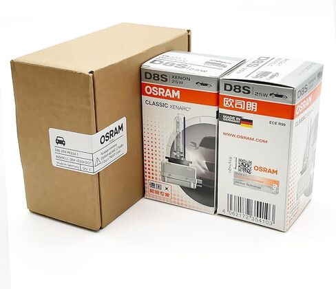 مصابيح OSRAM D8S OEM الكلاسيكية Xenarc HID زينون للمصابيح الأمامية 66548CLC 25W 4500K مع وسادات كحول DAMA | عبوة من 2 in Saudi Arabia