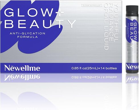 Glow+Beauty Collagen Drink – Liquid Beauty Supplement with Hyaluronic Acid & Antioxidant Complex, Supports Skin Hydration, Hair & Nail Strength, 14 Bottles in Saudi Arabia