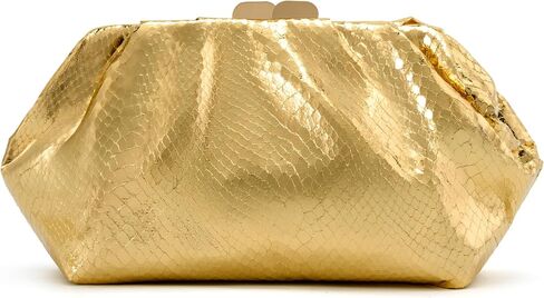 Elegant Pleated Evening Bag Soft Vegan Leather Clutch Purse Dressy Formal Handbag for Weddings, Proms, Cocktail-Gemma in Kuwait