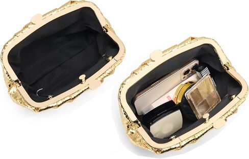 Elegant Pleated Evening Bag Soft Vegan Leather Clutch Purse Dressy Formal Handbag for Weddings, Proms, Cocktail-Gemma in Kuwait