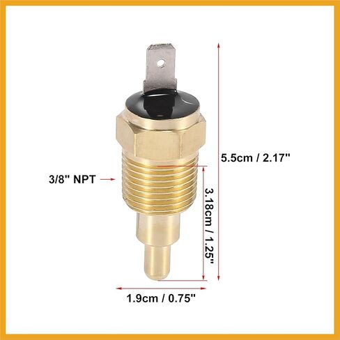 العالمي السيارات المبرد محرك تبريد مروحة درجة الحرارة الحرارية مفتاح مستشعر 3/8 "NPT 160 درجة على 145 درجة قبالة استبدال in Kuwait