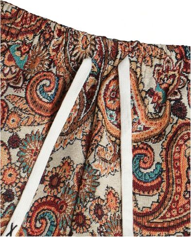 Verdusa Mens Shorts Boho Paisley Summer Vacation Short Drawstring Waist Casual Shorts with Pockets in Saudi Arabia