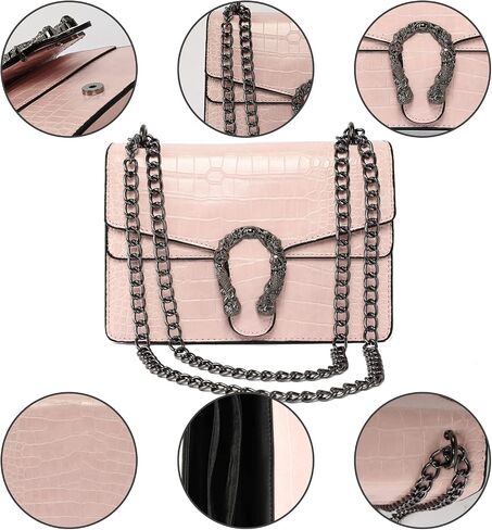 snake purses bags for women-snake print chain evening shoulder bag clutch evening crossbody purse handbags in Saudi Arabia