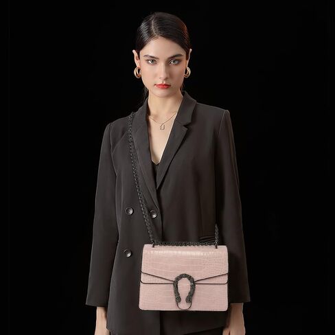 snake purses bags for women-snake print chain evening shoulder bag clutch evening crossbody purse handbags in Saudi Arabia