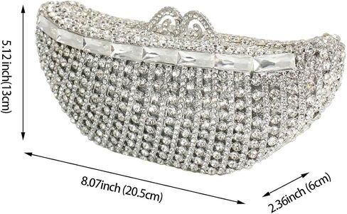 Women Unique Ship Shaped Rhinestone Clutch Elegant Crystal Evening Purse Dinner Handbag for Wedding Party in Saudi Arabia