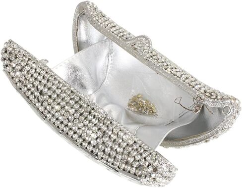 Women Unique Ship Shaped Rhinestone Clutch Elegant Crystal Evening Purse Dinner Handbag for Wedding Party in Saudi Arabia