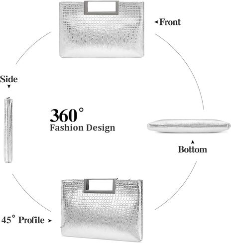 Vegan Leather Handbag Clutch Purses for Women Formal Stylish Evening Clutch for Weddings, Proms, Cocktail in Saudi Arabia