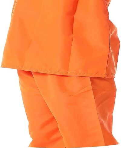 Prisoner Costume Adult Prison Jumpsuit Orange Uniform Jail Pants Inmate Outfits Child Criminal Set Halloween in Kuwait