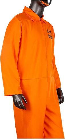 Prisoner Costume Adult Prison Jumpsuit Orange Uniform Jail Pants Inmate Outfits Child Criminal Set Halloween in Kuwait