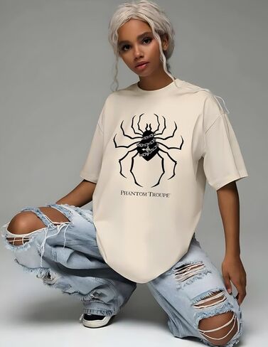 Anime, Hunter x Kilua Tee, Unisex Vintage Y2K Oversized Graphic T-Shirt, Streetwear Grunge Style, Retro Aesthetic Design in Saudi Arabia