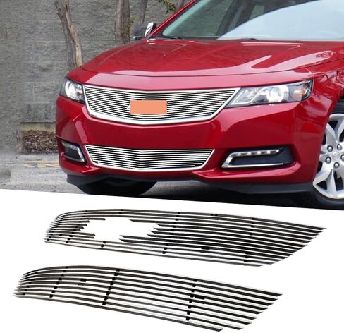 متوافق مع Chevy Impala 2014-2020 مع عرض الشعار الأمامي من الكروم المصد العلوي للشواية مع مسمار كومبو فوق الطراز يناسب 14 15 16 17 18 19 20 إمبالا in Saudi Arabia