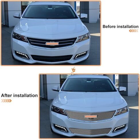 متوافق مع Chevy Impala 2014-2020 مع عرض الشعار الأمامي من الكروم المصد العلوي للشواية مع مسمار كومبو فوق الطراز يناسب 14 15 16 17 18 19 20 إمبالا in Saudi Arabia