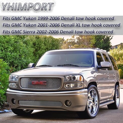 شبكة المصد السفلي متوافقة مع 1999-2006 GMC Yukon/02-06 Sierra Denali Chrome Billet Grill Insert in Saudi Arabia