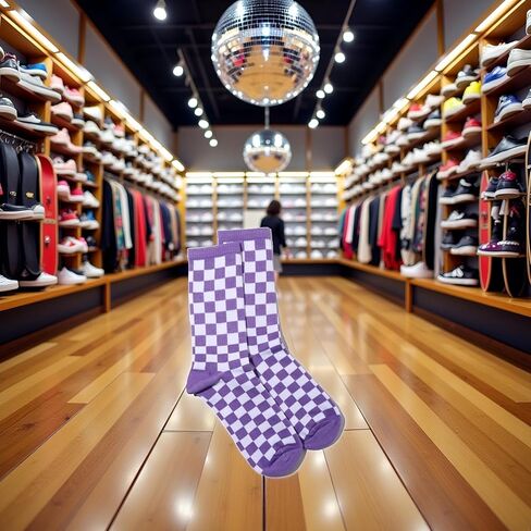 JJLFresheners Fashion Harajuku Trends Women Checkerboard Socks Geometric Checkered Socks Men Hip Hop Cotton Unisex Print Skateboard Soks Women's Athletic Socks in Saudi Arabia