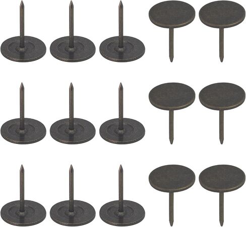 100 Pcs Thumb Tacks, Bronze Upholstery Tacks Flat Head Push Pins, Decoration Thumb Pushpins Nails (Bronze, 16mmx20mm) in Saudi Arabia