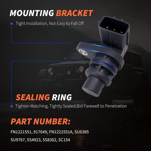 HiSport Transmission Speed Sensor - Compatible with Mazda 2 3 5 6 CX-7 Replaces FN1221551 FN1221551A SU6385 SU9767 in Saudi Arabia