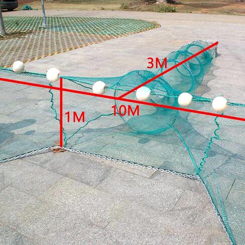 Crab Trap Shrimp Trap Shrimp Net Fish Trap Lobster Trap Minnow Trap Collapsible Portable Net Crab Net Large Inlet with Float and Heavy Duty Chain for Catching Crabs Lobsters Fish in Kuwait