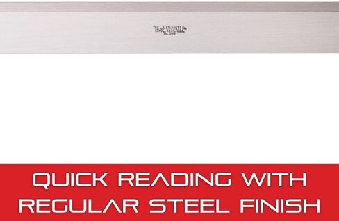 Starrett Steel Straight Edge with Bevel Edge, Not Graduated - 48 Inch (1200mm) Length, 7/32 Inch (5.5mm) Thickness, 2-13/32 Inch (60mm) Width, plus/minus .0002 Inch per Foot Accuracy - 385-48 in Saudi Arabia