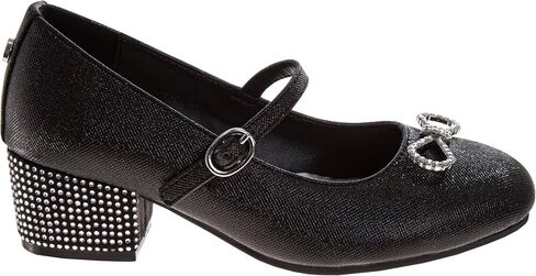 Josmo Girls Formal Dress Shoes Low Block Heel Slip-On Mary Jane Buckle Strap Pumps (Size Little Kid - Big Kid) in Saudi Arabia