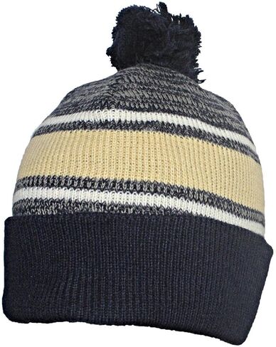 Quality Variegated Stripe Solid Cuff Beanie W/Large Pom in Saudi Arabia