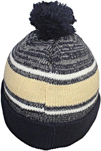 Quality Variegated Stripe Solid Cuff Beanie W/Large Pom in Saudi Arabia